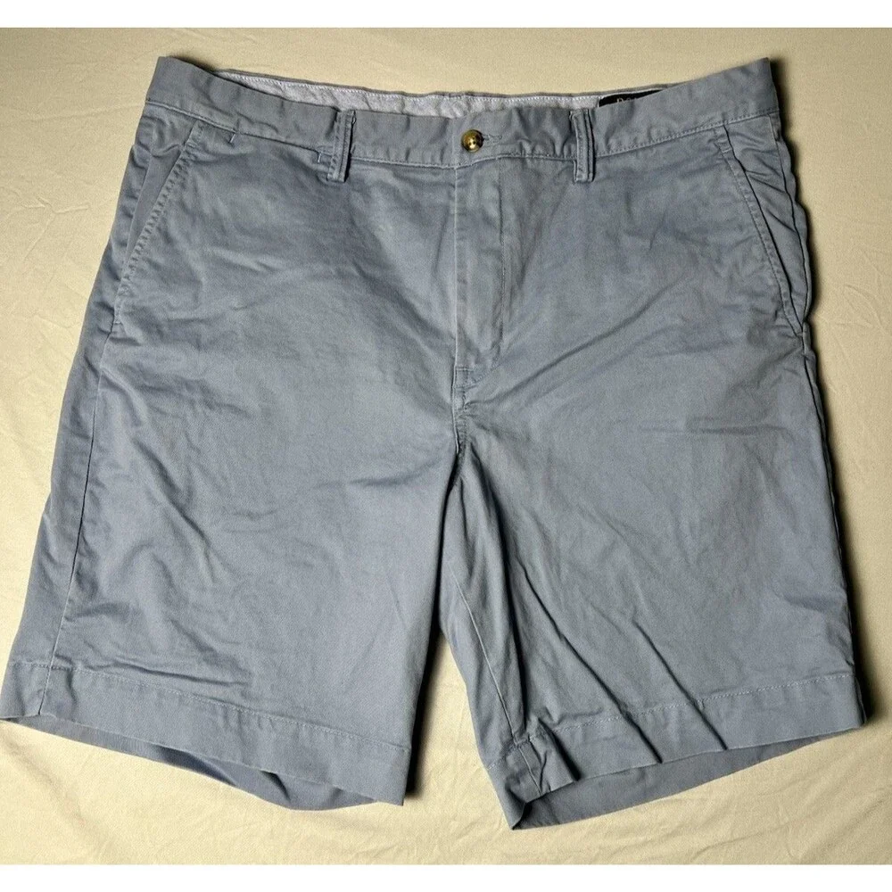 Polo Ralph Lauren Men’s Chino Shorts Light Blue Flat Front Casual Preppy Size 35